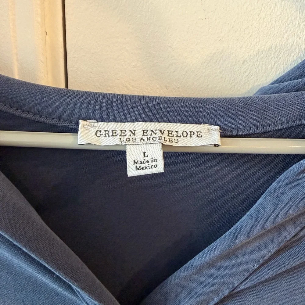 Blue Button-Down Top - Picture 2 of 3